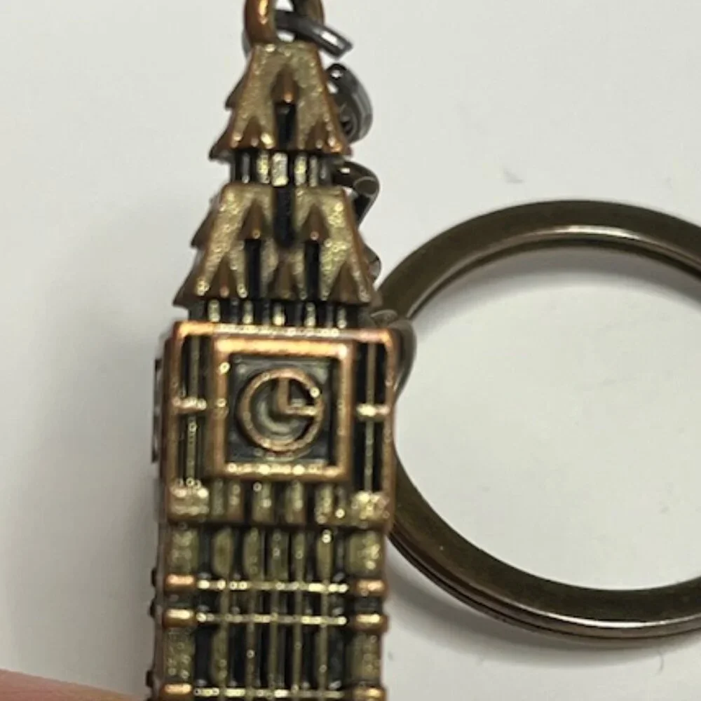 Miniature Metal Clock Tower Big Ben Keychain Keyring Charm